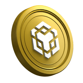 Sur la page du guide du nouveau trader, une pièce de cryptomonnaie Binance BNB