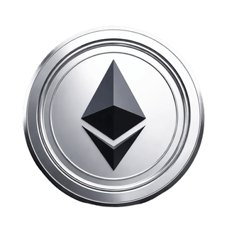Jeton de cryptomonnaie Ethereum ETH sous forme d’élément graphique flottant